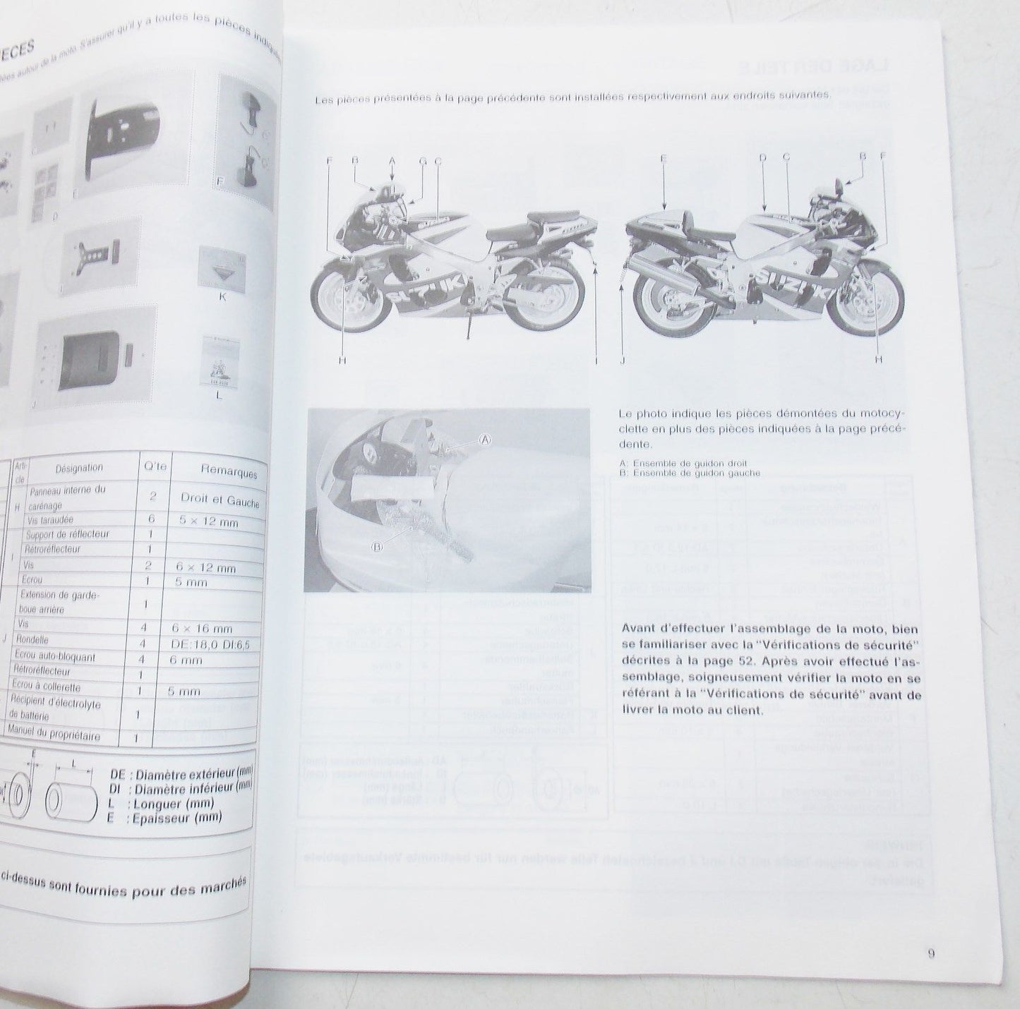 USED SUZUKI 1999 SET UP MANUAL GSX-R600Y  99505-01130-011 - MotoRaider