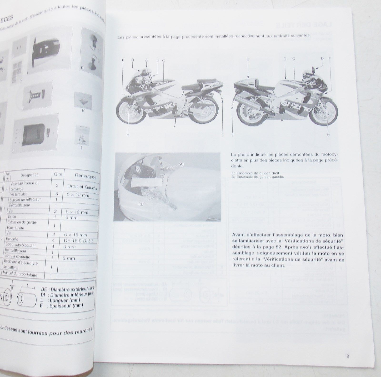 USED SUZUKI 1999 SET UP MANUAL GSX-R600Y  99505-01130-011 - MotoRaider