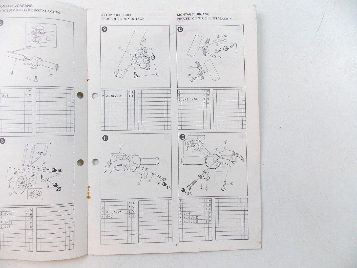 NOS YAMAHA 1993 ASSEMBLY MANUAL VMX12 - MotoRaider