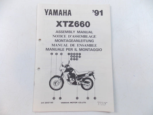 NOS YAMAHA  1991  ASSEMBLY MANUAL XTZ660 - MotoRaider