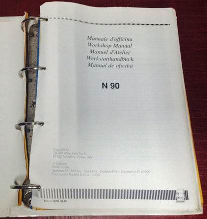 1990 CAGIVA DEALER MANUAL WORKSHOP BOOK MAINTENANCE REPAIR N90 COCIS 50 CITY W4 - MotoRaider