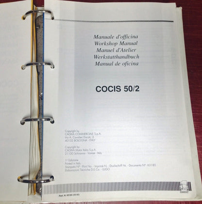 1990 CAGIVA DEALER MANUAL WORKSHOP BOOK MAINTENANCE REPAIR N90 COCIS 50 CITY W4 - MotoRaider