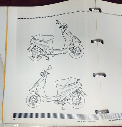 1990 CAGIVA DEALER MANUAL WORKSHOP BOOK MAINTENANCE REPAIR N90 COCIS 50 CITY W4 - MotoRaider