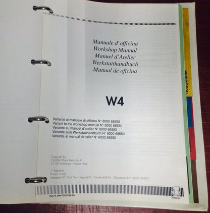 1990 CAGIVA DEALER MANUAL WORKSHOP BOOK MAINTENANCE REPAIR N90 COCIS 50 CITY W4 - MotoRaider