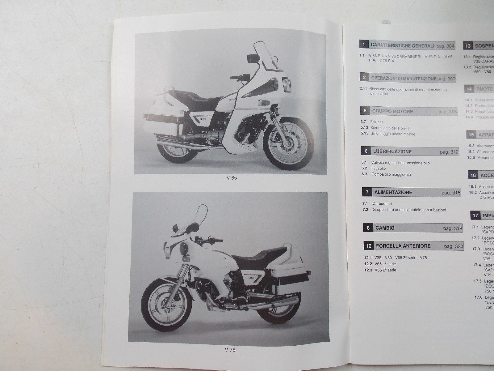 NOS GUZZI WORKSHOP MANUAL V35 V50 V65 V75 COD 199201 15 - MotoRaider