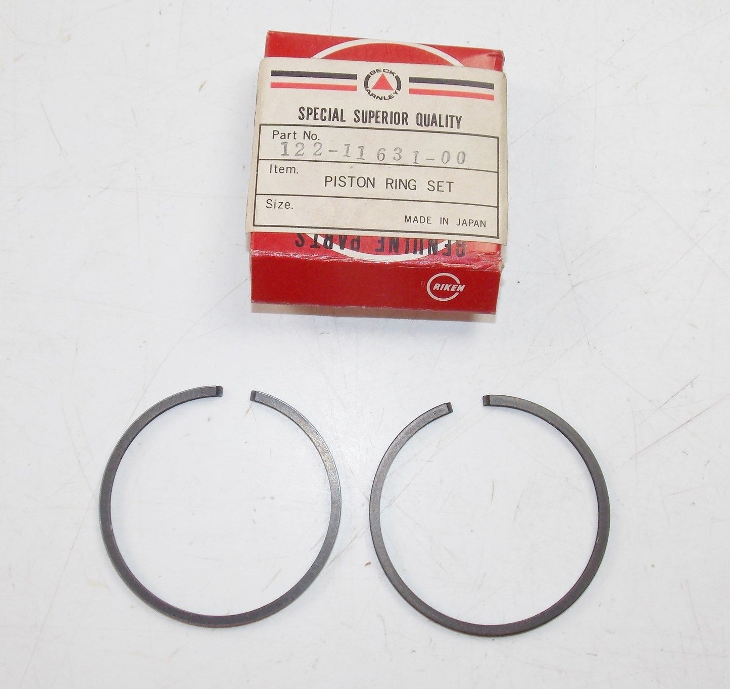 NOS YAMAHA EARLY 60s PISTON RINGS YB80 Y-80 FS-80  122-11631-00 - MotoRaider