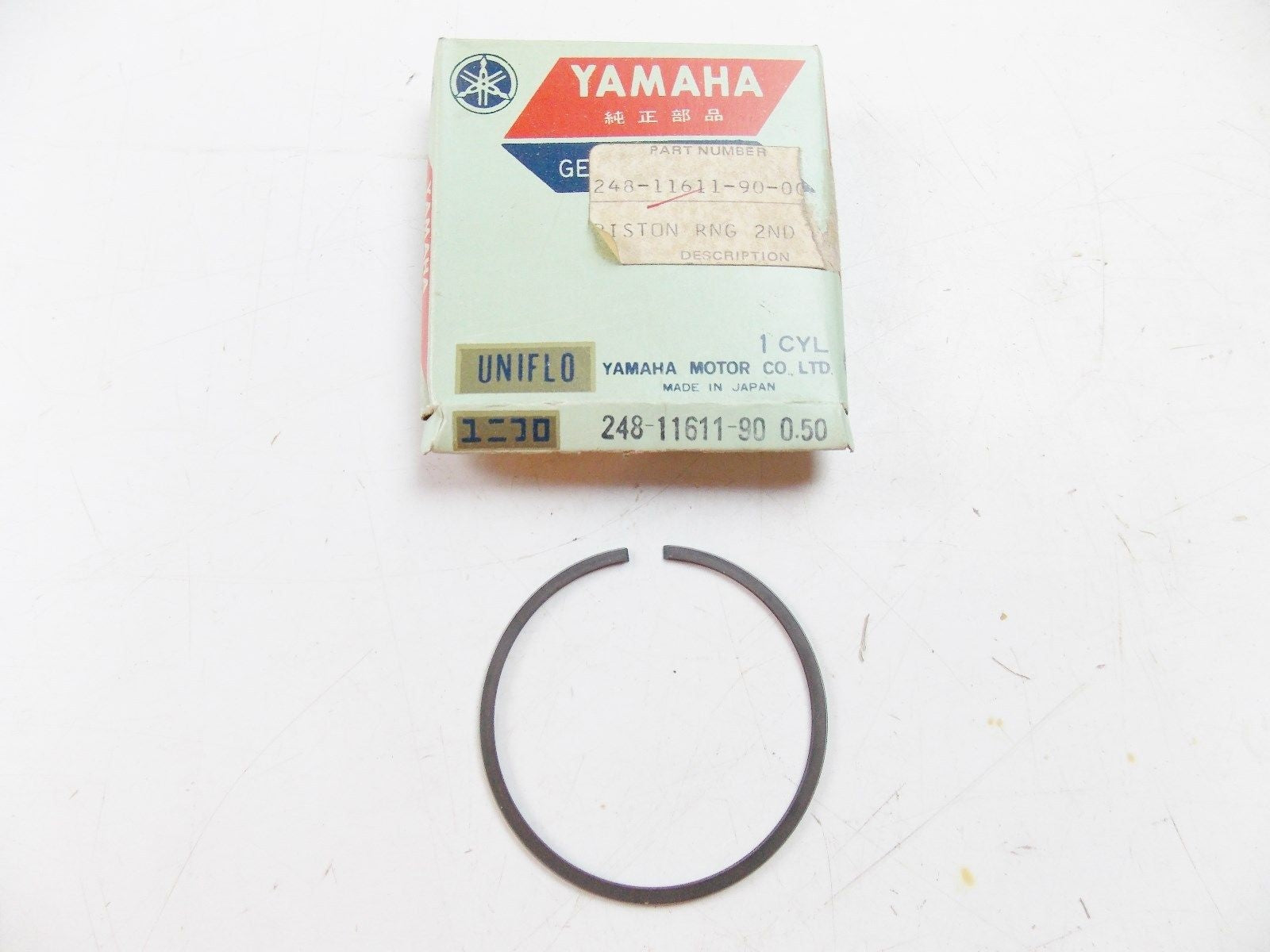 NOS YAMAHA  1969-1973 PISTON RING 2ND 0/S 0.50  AT1 ATM1 AT2 CT1   248-11611-90 - MotoRaider