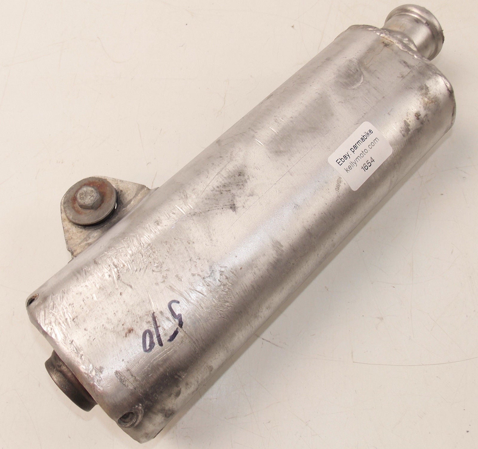 1980'S HUSQVARNA 410 510 610 MUFFLER SILENCER EXHAUST PIPE 37mm INLET 13.5" LONG - MotoRaider