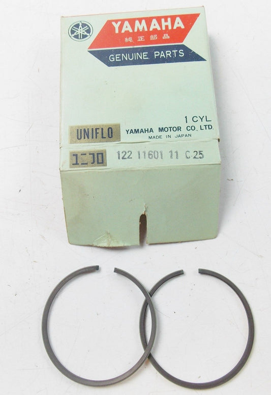 NOS YAMAHA  1972 PISTON RING SET 1ST O/S 0.25 BW80  122-11601-11 - MotoRaider