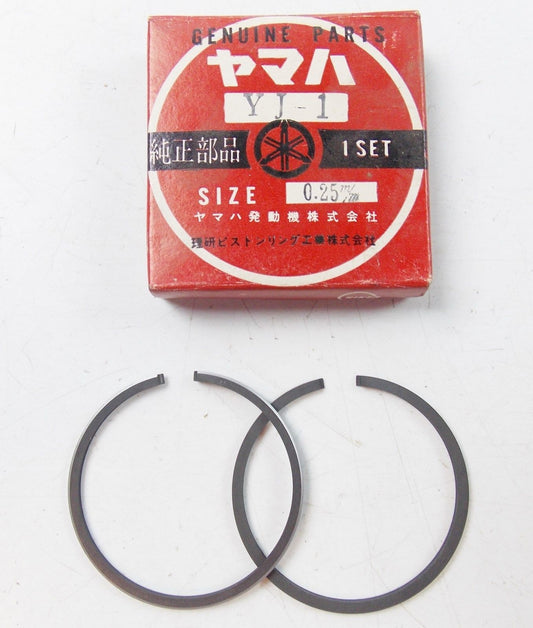 NOS YAMAHA  1962-1965 PISTON RING SET 1ST O/S 0.25  YJ-1  113-11610-10 - MotoRaider