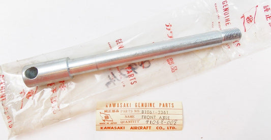 NOS KAWASAKI 1968 1969 1970 FRONT AXLE F2 F3   41068-008 - MotoRaider