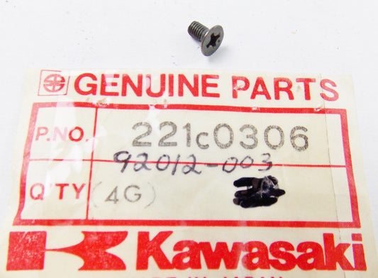 NOS KAWASAKI 1973 1974 1975 COUNTERSUNK SCREW 3X6  Z1 KZ250/650/900 92012-003 - MotoRaider