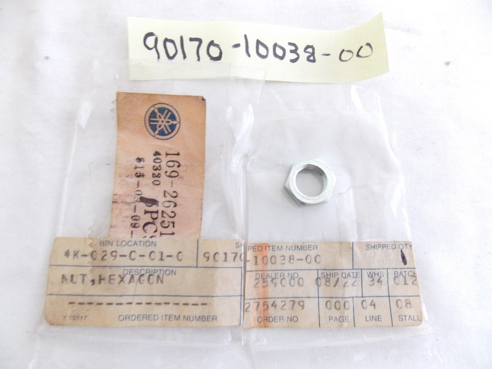 NOS YAMAHA 1966-1998 HEXAGON NUT YA6 YDS5 YM2 TX750 DT125 G6  90170-10038 - MotoRaider