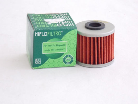 NOS HIFLOFILTRO (HF115) OIL FILTER REPLACEMENT FOR HONDA CRF450 - MotoRaider