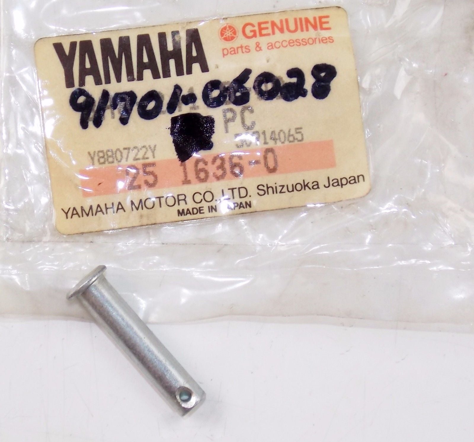 NOS OEM YAMAHA 1974-1987 PIN CLEVIS TY80A IT250G TT600N TT350T 91701-06028 - MotoRaider