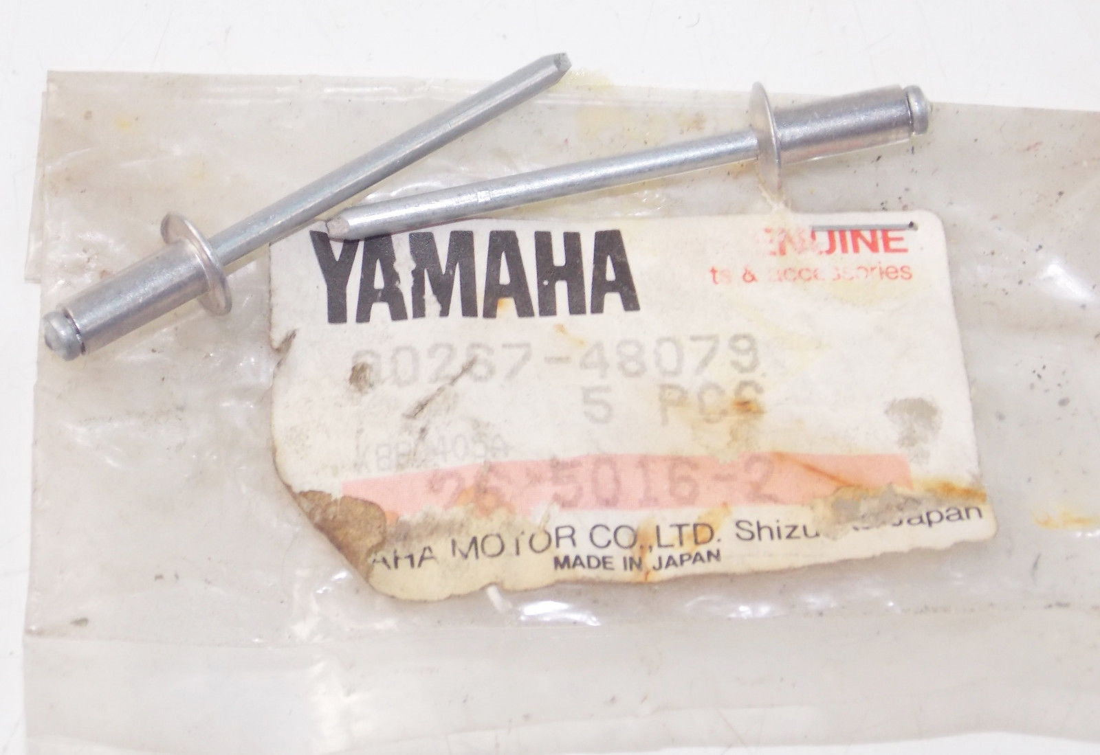 NOS YAMAHA 1983 1992 XT600 V-MAX VK540 SR540 SS440 XLV BLIND RIVET 90267-48079 - MotoRaider