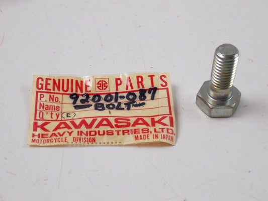 NOS KAWASAKI 1970-1976 HEX HEAD BOLT F5/6/7/8/9  KT250 92001-087 - MotoRaider