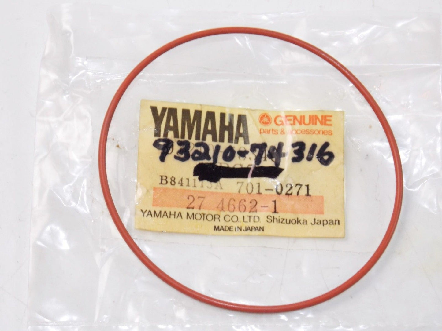 NOS YAMAHA 1977-2015 XS400D V STAR YZ250 VIRAGO XS400 XS400F O-RING 93210-74316 - MotoRaider