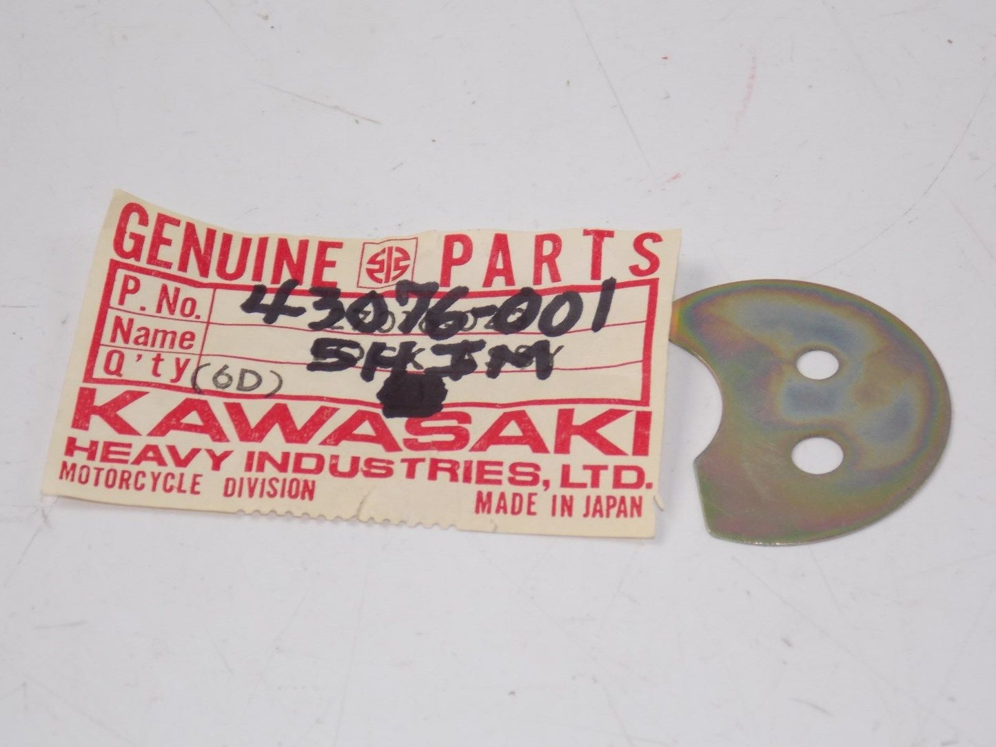 NOS KAWASAKI 1972-1978 SHIM S2 S3 H1 H2 Z1 KH400  43076-001 - MotoRaider
