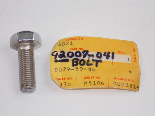 NOS KAWASAKI 1970-1982 HEX HEAD BOLT 10X30 KS125 KT250 KE125 KM100  92007-041 - MotoRaider