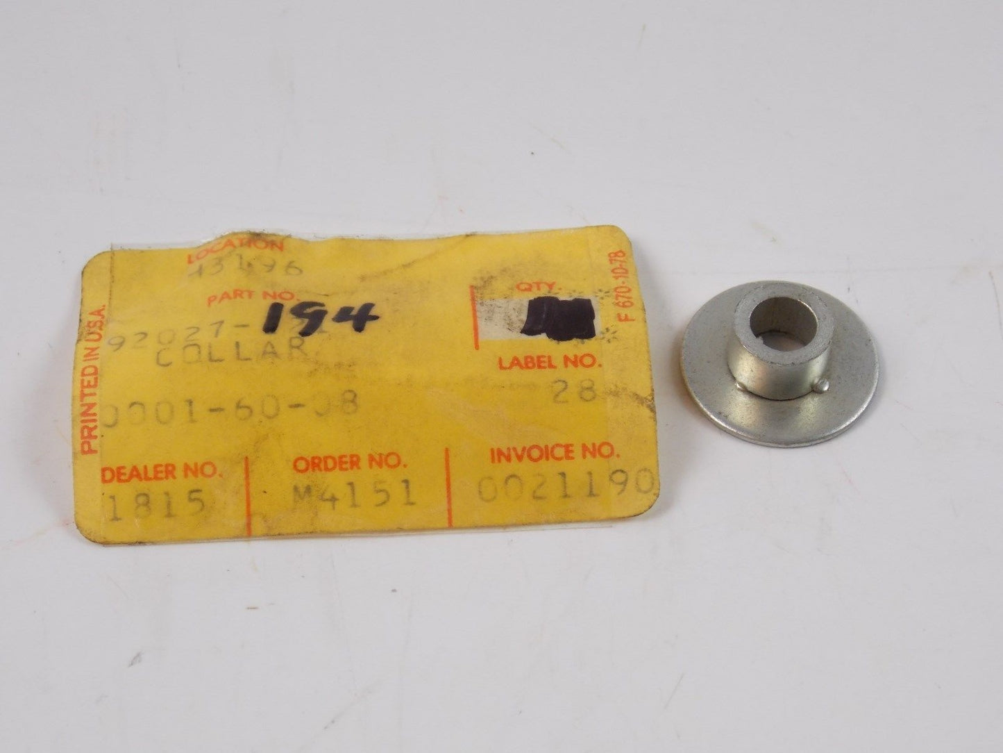 NOS KAWASAKI 1973-2016 COLLAR KD125/175 KDX250 KAF300/620/950  92027-194 - MotoRaider