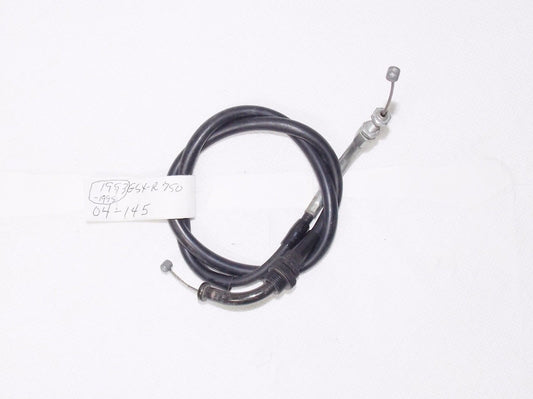 USED BLACK VINYL PUSH THROTTLE CABLE SUZUKI 1993-2005 GSX-R1100 # 04-0145 - MotoRaider