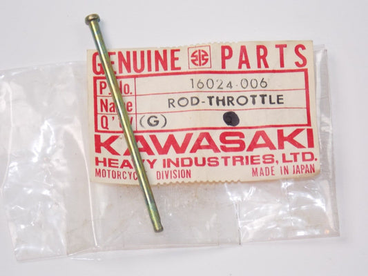 NOS KAWASAKI 1987-2001 THROTTLE VALVE STOP ROD KE100  16024-006 - MotoRaider