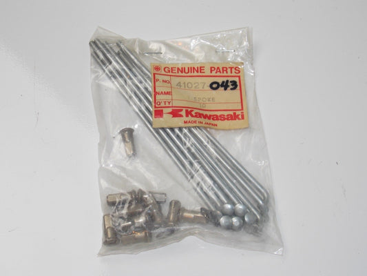 10 SPOKES 10 NIPPLES REAR INNER WHEEL KAWASAKI 1972 1973 1974 1975 H2 41027-043 - MotoRaider