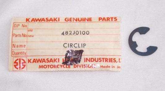 NOS KAWASAKI 1966-2012 CIRCLIP TYPE-E 10MM KZ750 EL250 ZL600 F3/5 482J0100 - MotoRaider