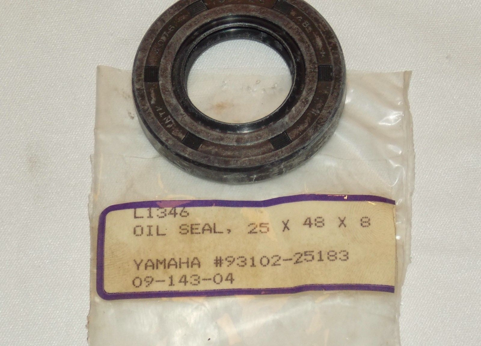 NOS YAMAHA  1978-2011 SD-TYPE OIL SEAL 25X49X8 YFM80 EC340 ET300  93102-25183 - MotoRaider