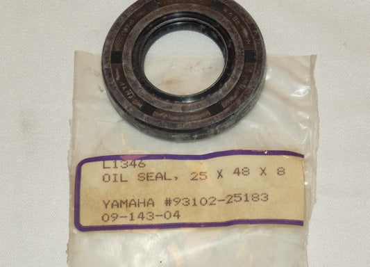 NOS YAMAHA  1978-2011 SD-TYPE OIL SEAL 25X49X8 YFM80 EC340 ET300  93102-25183 - MotoRaider