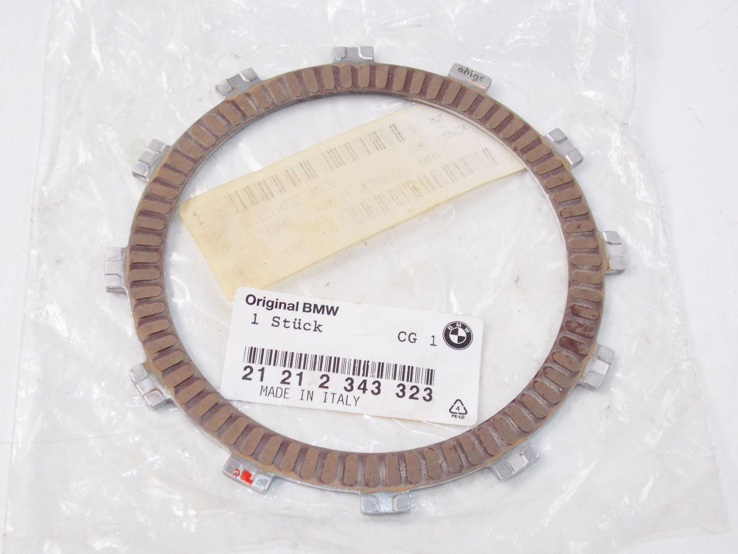 NOS BMW MOTORCYCLE MOTOR FIBER CLUTCH DISC ENGINE 21212343323 - MotoRaider
