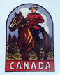 1950's CANADA TRAVEL STICKER Porsche Jaguar Chevrolet Mercedes Maserati Decal - MotoRaider