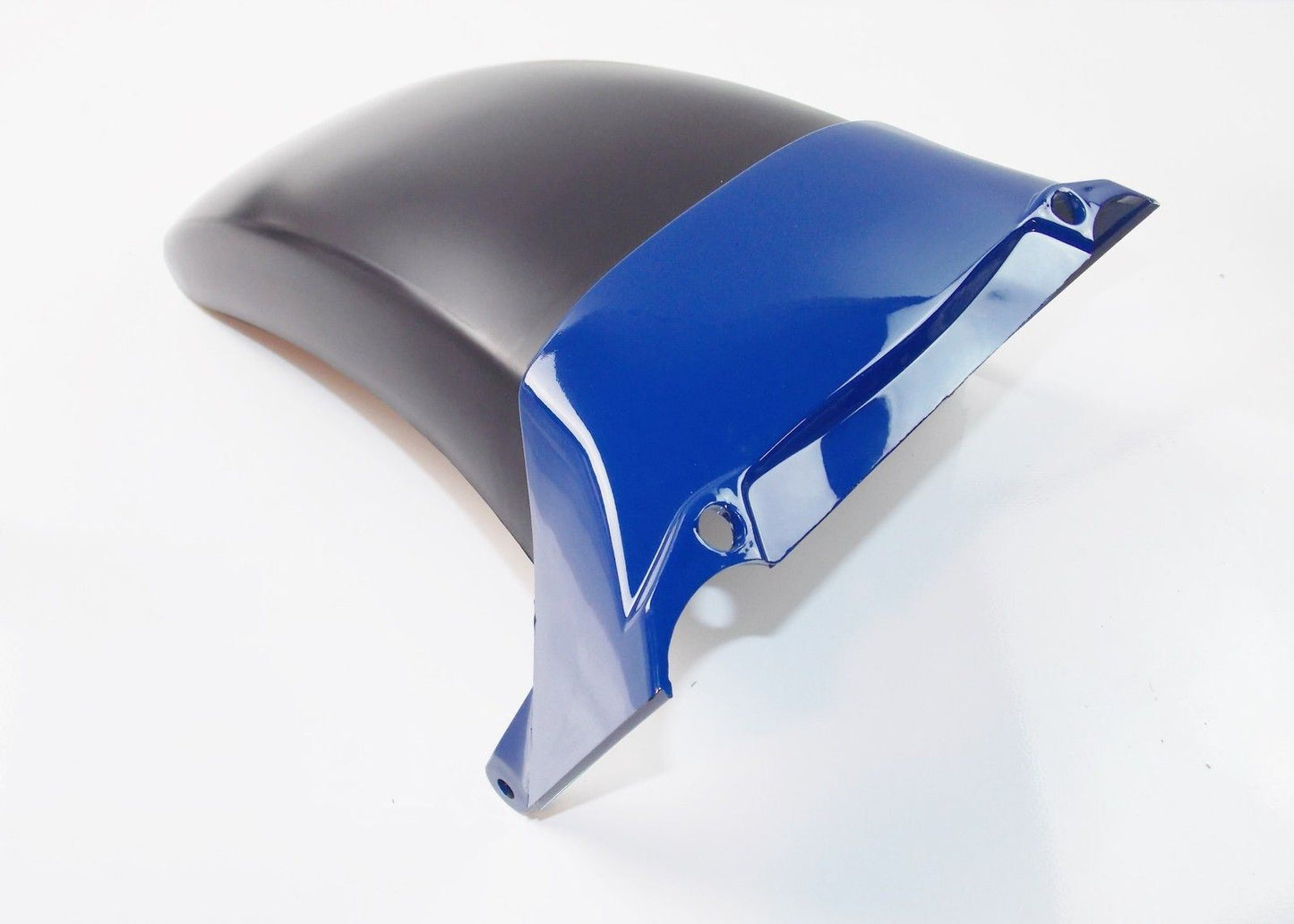 OEM NOS YAMAHA 1986 FZ750 FRONT FENDER BLUE BLACK MUD GUARD 1AE-21556-00-2F - MotoRaider