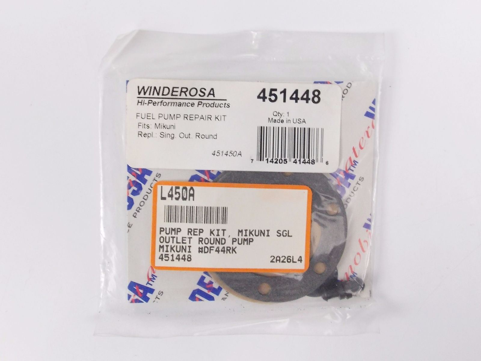 WINDEROSA FUEL PUMP REPAIR KIT POLARIS SINGLE OUTLET ROUND PUMP MIKUNI 451448 - MotoRaider
