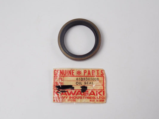 NOS OEM KAWASAKI  1973-1979 OIL SEAL  F11 KE250  653B385008 - MotoRaider