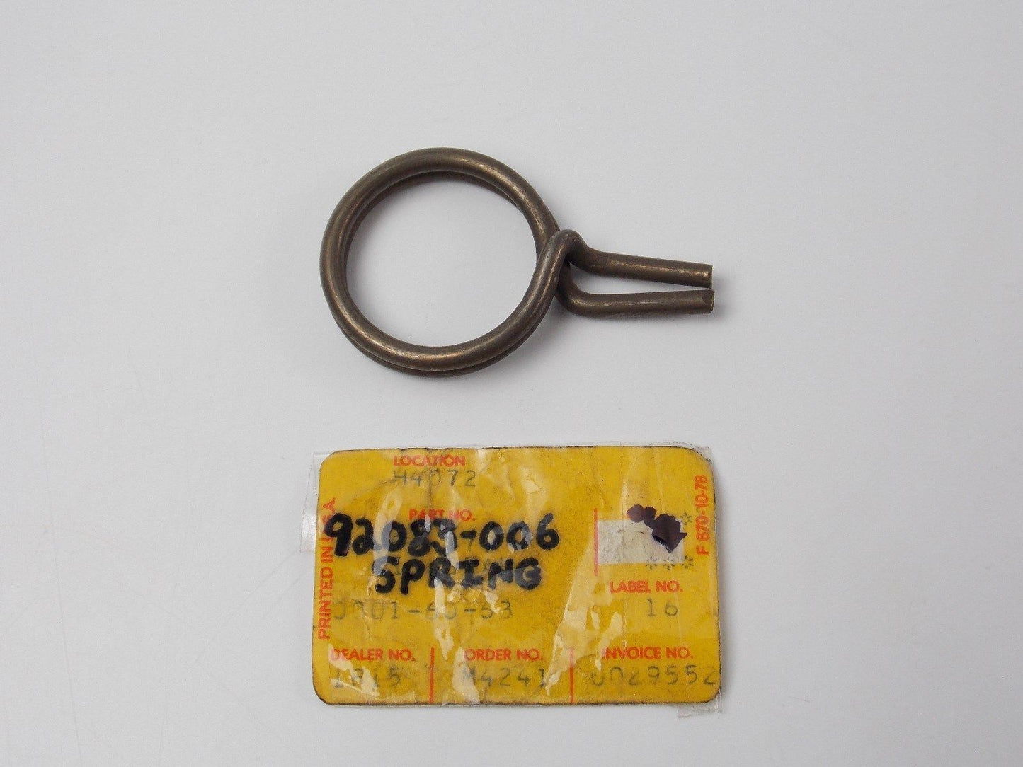 NOS OEM KAWASAKI 1966-1969 CHANGE PEDAL SPRING W1 W2 92083-006 - MotoRaider