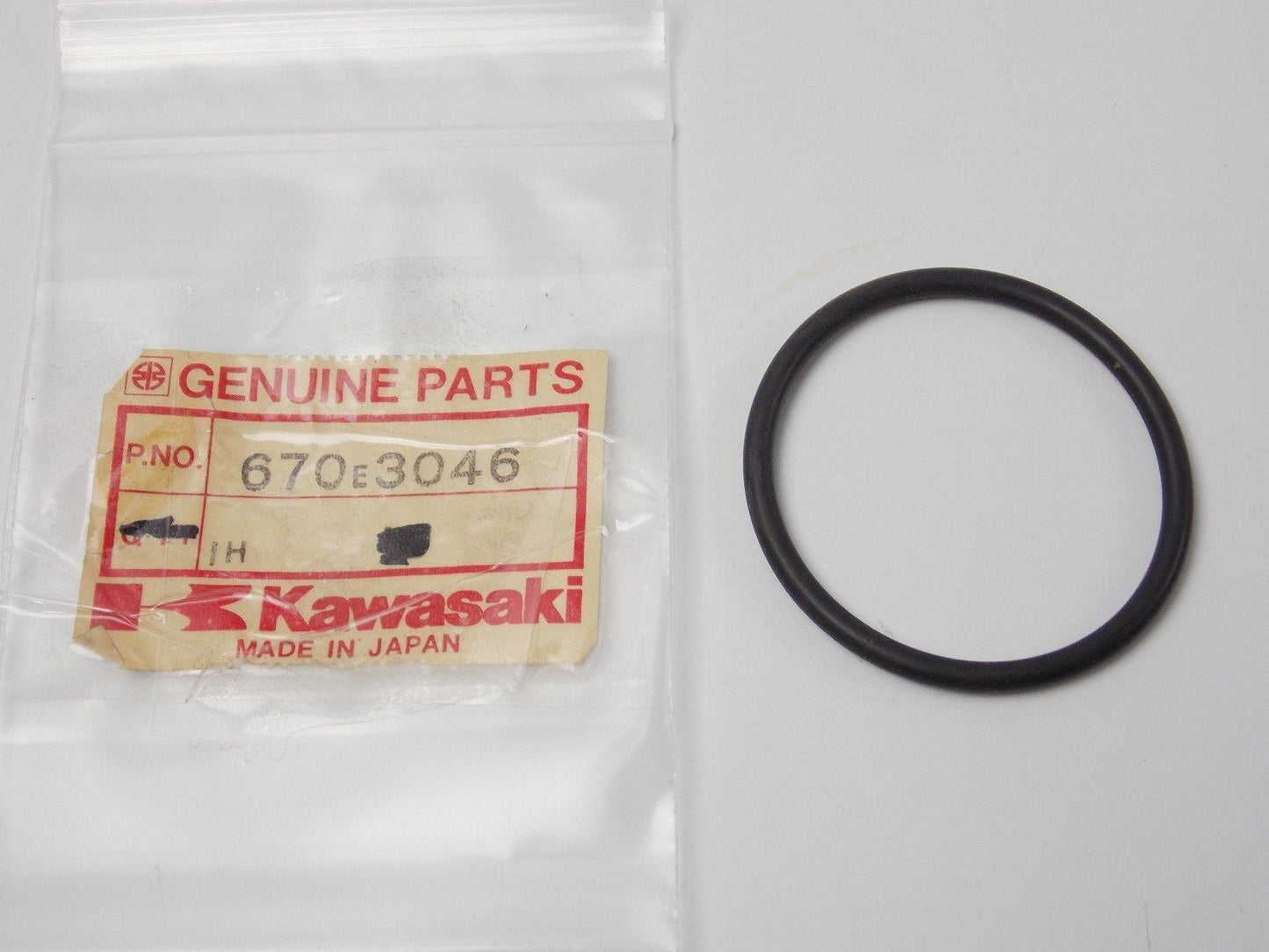 NOS OEM KAWASAKI 1980-1982 2000-2005 O RING 46MM  KDX175 ZR750 670E3046 - MotoRaider