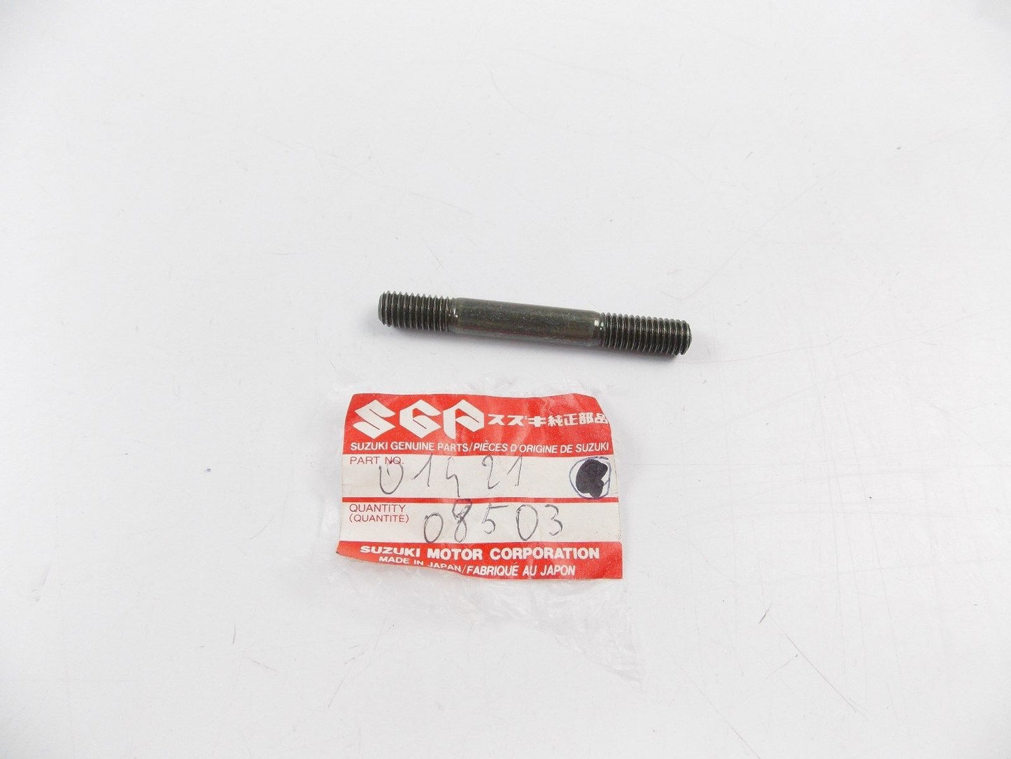NOS OEM 1998-07 2011-17 SUZUKI STUD BOLT 4WD-LTF500 LT-A500/F500   01421-08503 - MotoRaider