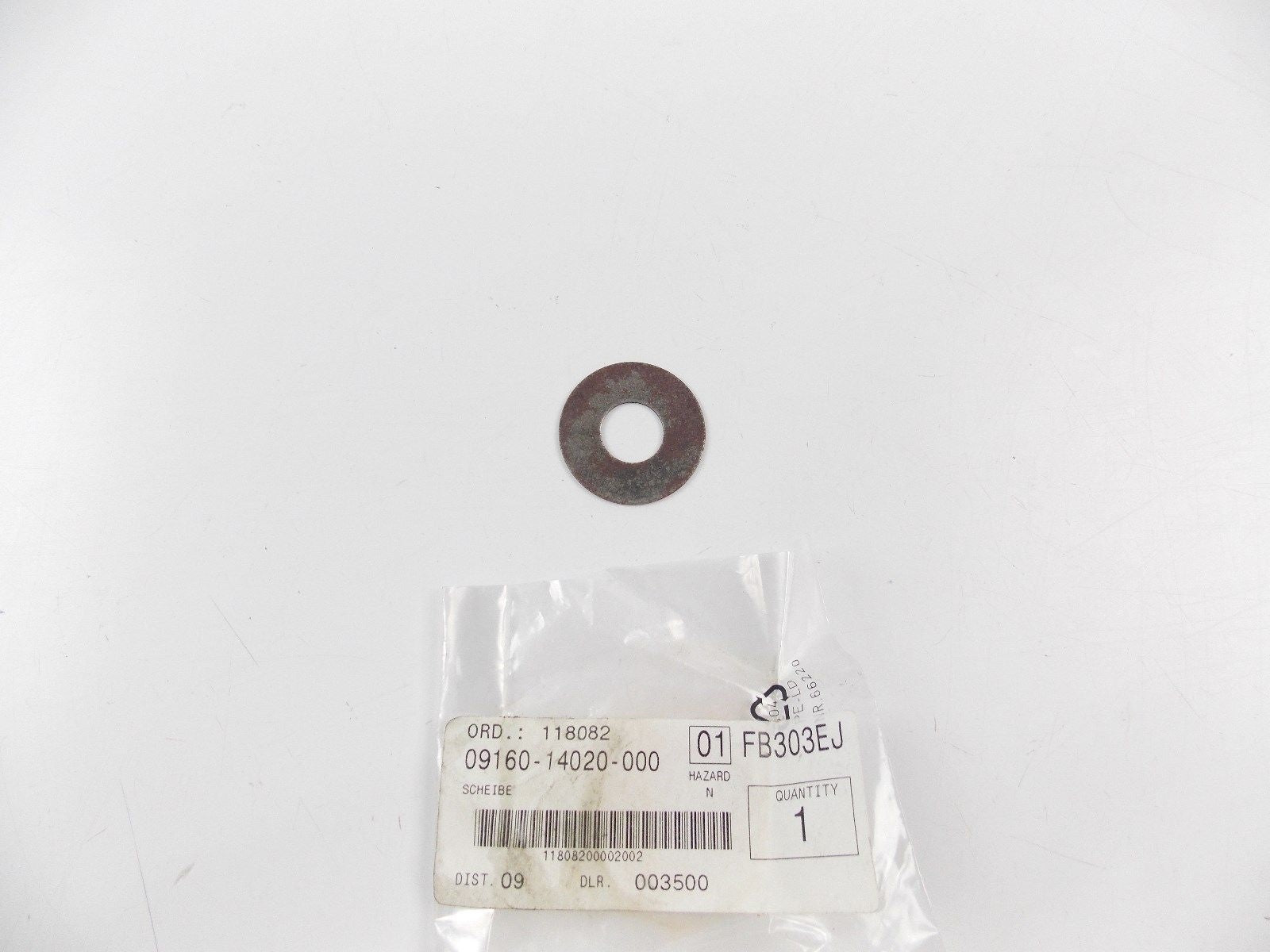 NOS OEM 1976-2009 SUZUKI SWING ARM WASHER GS450 SP370 RM250/400  09160-14020 - MotoRaider