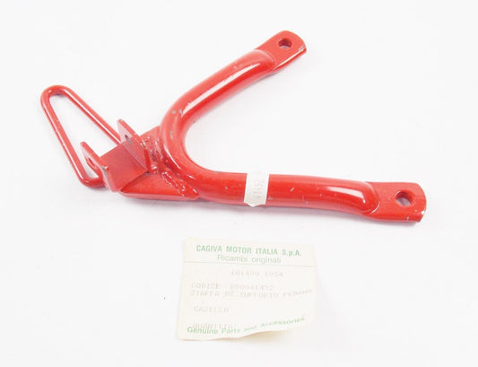 CAGIVA ELEFANTRE RIGHT PASSENGER FOOT REST BRACKET STAND MOUNT RED 800041452 - MotoRaider