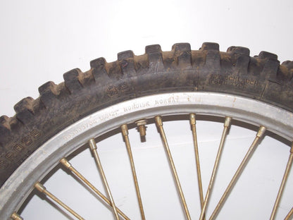 1990 KTM MC250 21" FRONT WHEEL NORDISK RIM HUB SPOKE BRAKE ROTOR DISC - MotoRaider
