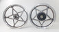 NOS 1978 SUZUKI GS REAR FRONT ALLOY WHEEL SILVER BLACK RIM 18" 1.6 WM2 1.85 WM3 - MotoRaider