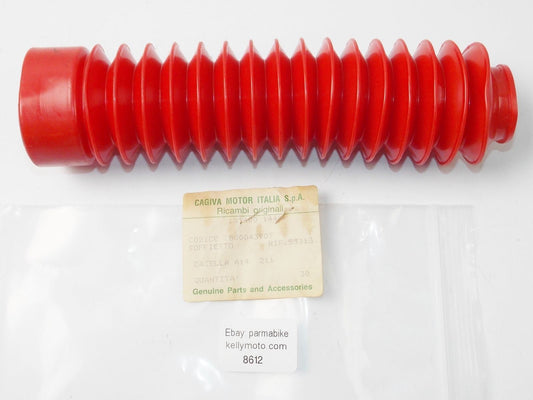 NOS OEM CAGIVA 1986 ELEFANT 200 cc FRONT FORK BOOT RED GAITER 800043907 - MotoRaider