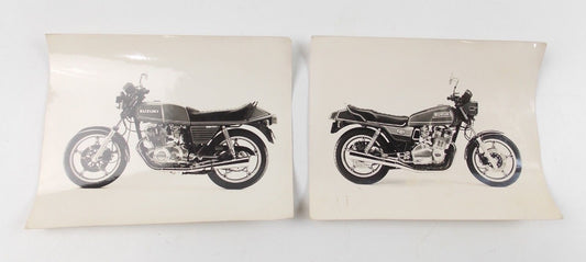 1980's SUZUKI GS450 GS750 ORIGINAL DEALER FACTORY BW PHOTO 10"x8" 250x200mm - MotoRaider