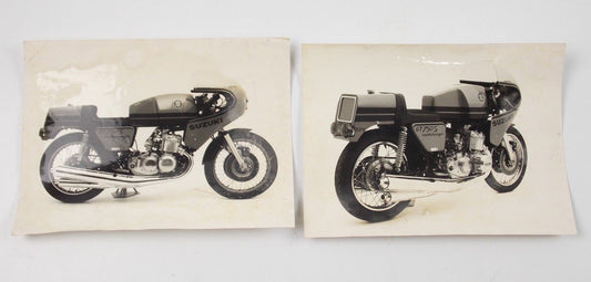 1970's SUZUKI GS750 VALLELUNGA RACER SPECIAL ORIGINAL DEALER FACTORY BW PHOTOS - MotoRaider