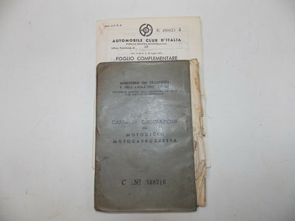 1971 DUCATI 160 MONZA OWNERSHIP CERTIFICATE BOOK ORIGINAL ITALIAN DOCUMENT - MotoRaider