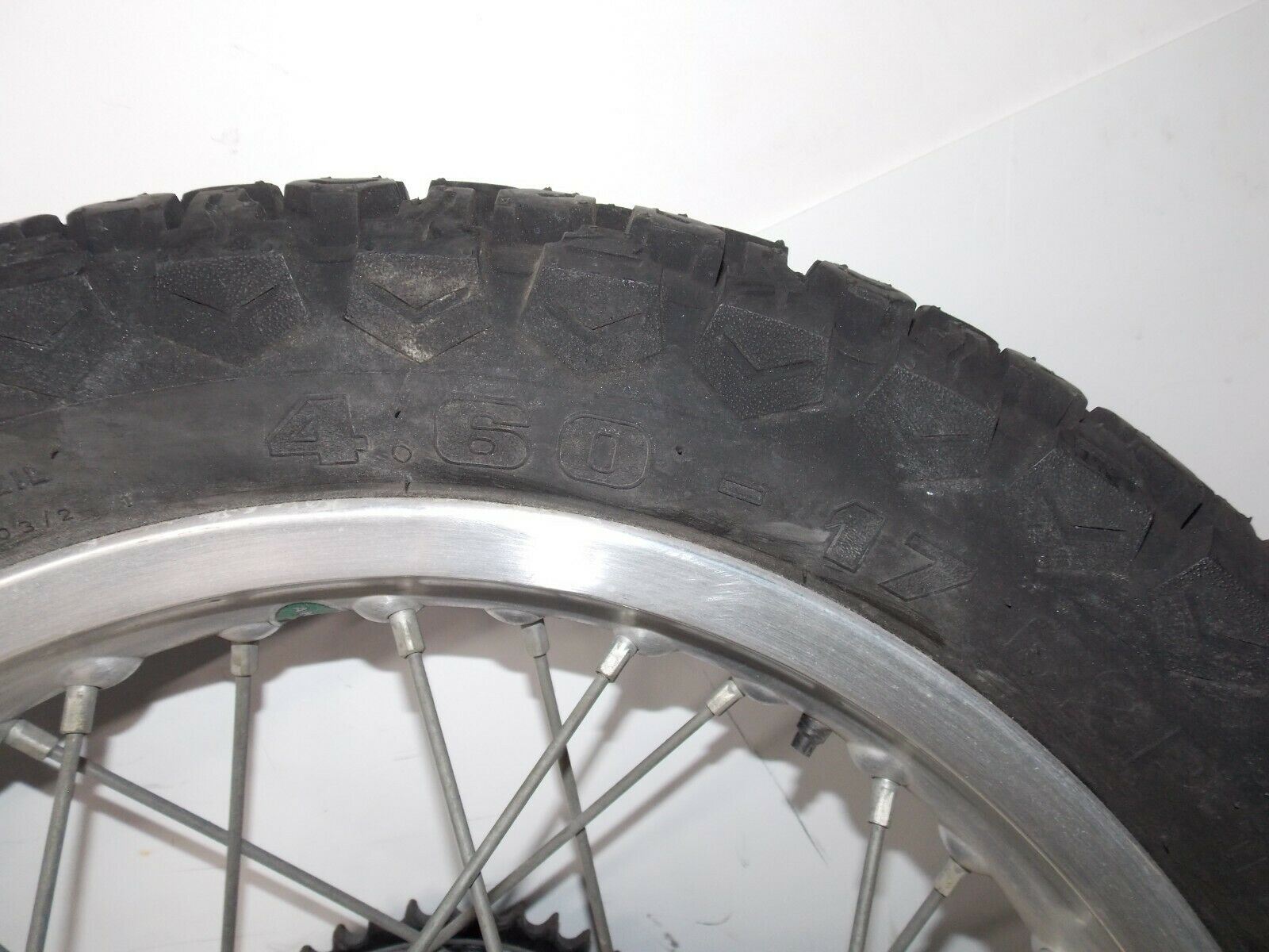 1986 CAGIVA ELEFANT-3 125cc 17" REAR WHEEL+BRAKE PLATE+AXLE+HUB+RIM ELEFANTRE - MotoRaider