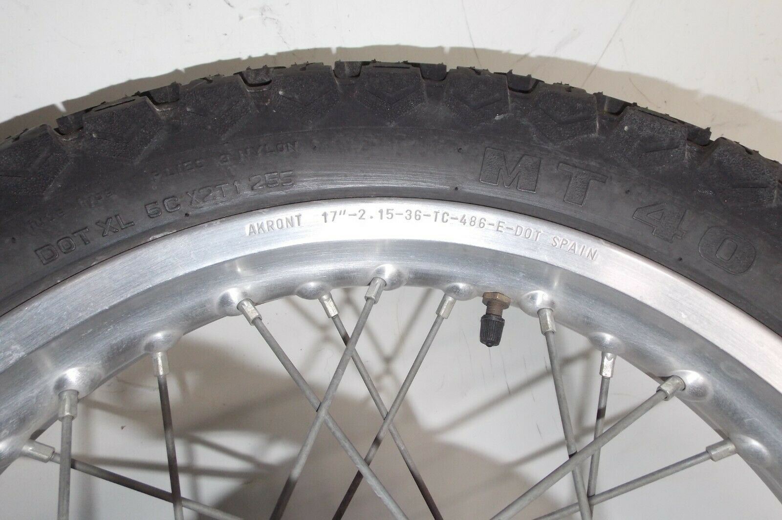 1986 CAGIVA ELEFANT-3 125cc 17" REAR WHEEL+BRAKE PLATE+AXLE+HUB+RIM ELEFANTRE - MotoRaider