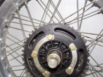 1986 CAGIVA ELEFANT-3 125cc 17" REAR WHEEL+BRAKE PLATE+AXLE+HUB+RIM ELEFANTRE - MotoRaider